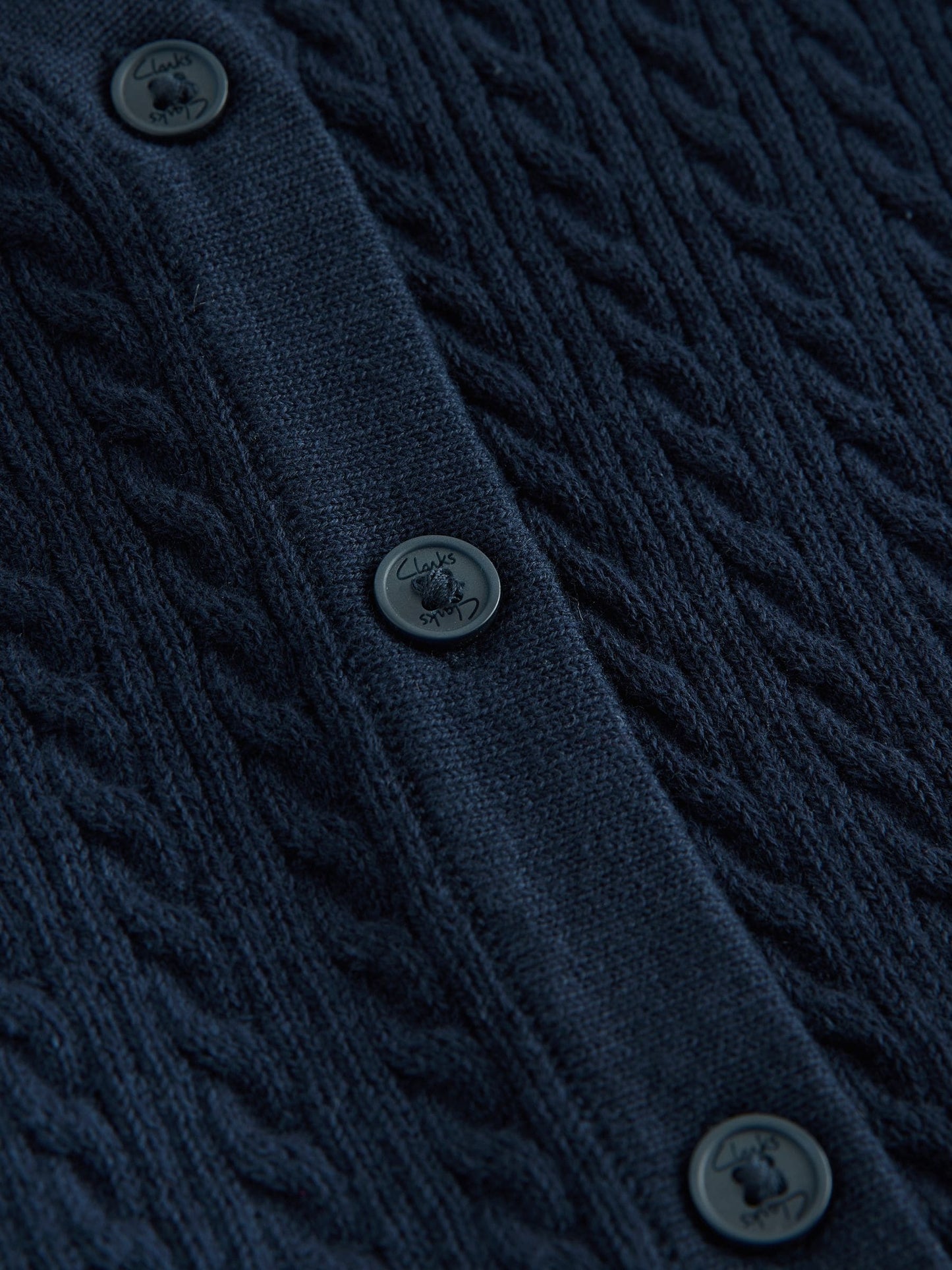 Dsiney Kidz - Clarks Navy Cable Knit Frill School Cardigan 2 Pack image 5