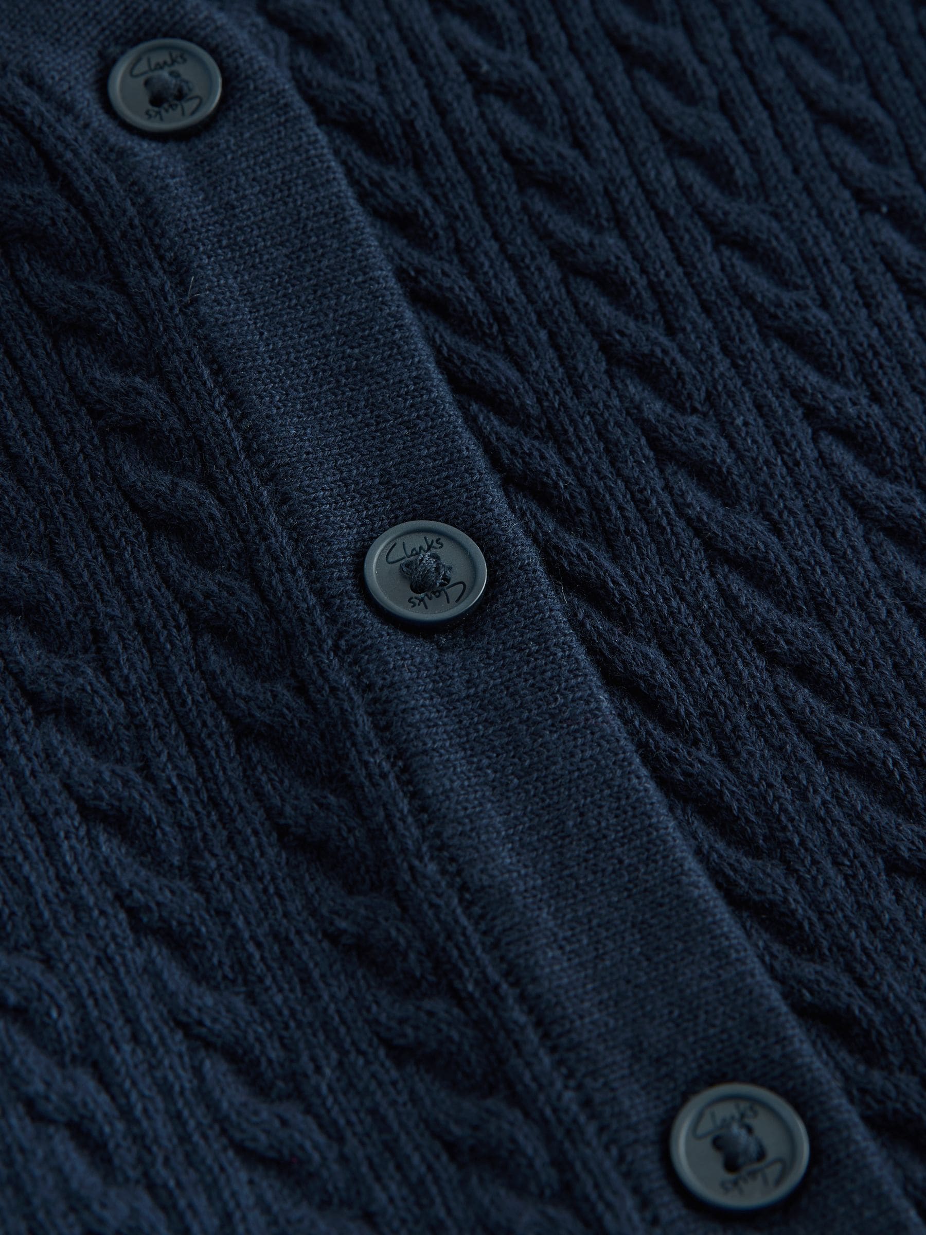 Dsiney Kidz - Clarks Navy Cable Knit Frill School Cardigan 2 Pack image 5