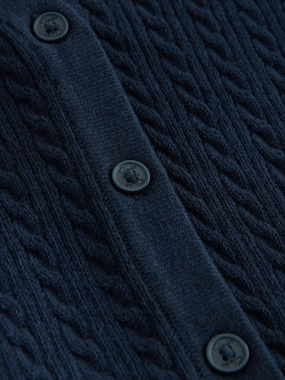 Dsiney Kidz - Clarks Navy Cable Knit Frill School Cardigan 2 Pack image 5