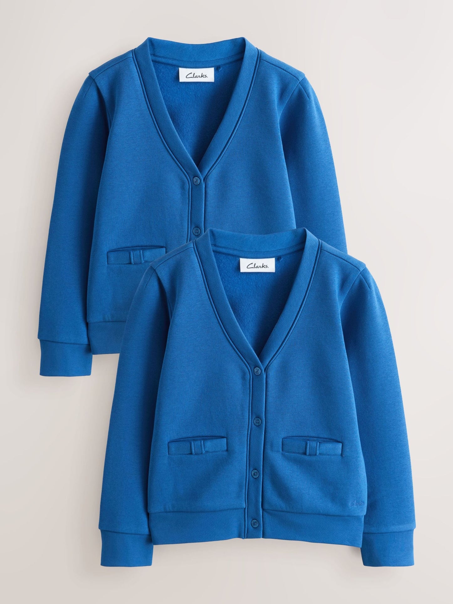 Dsiney Kidz - Clarks Blue Bow Sweat School Cardigans 2 Pack image 1