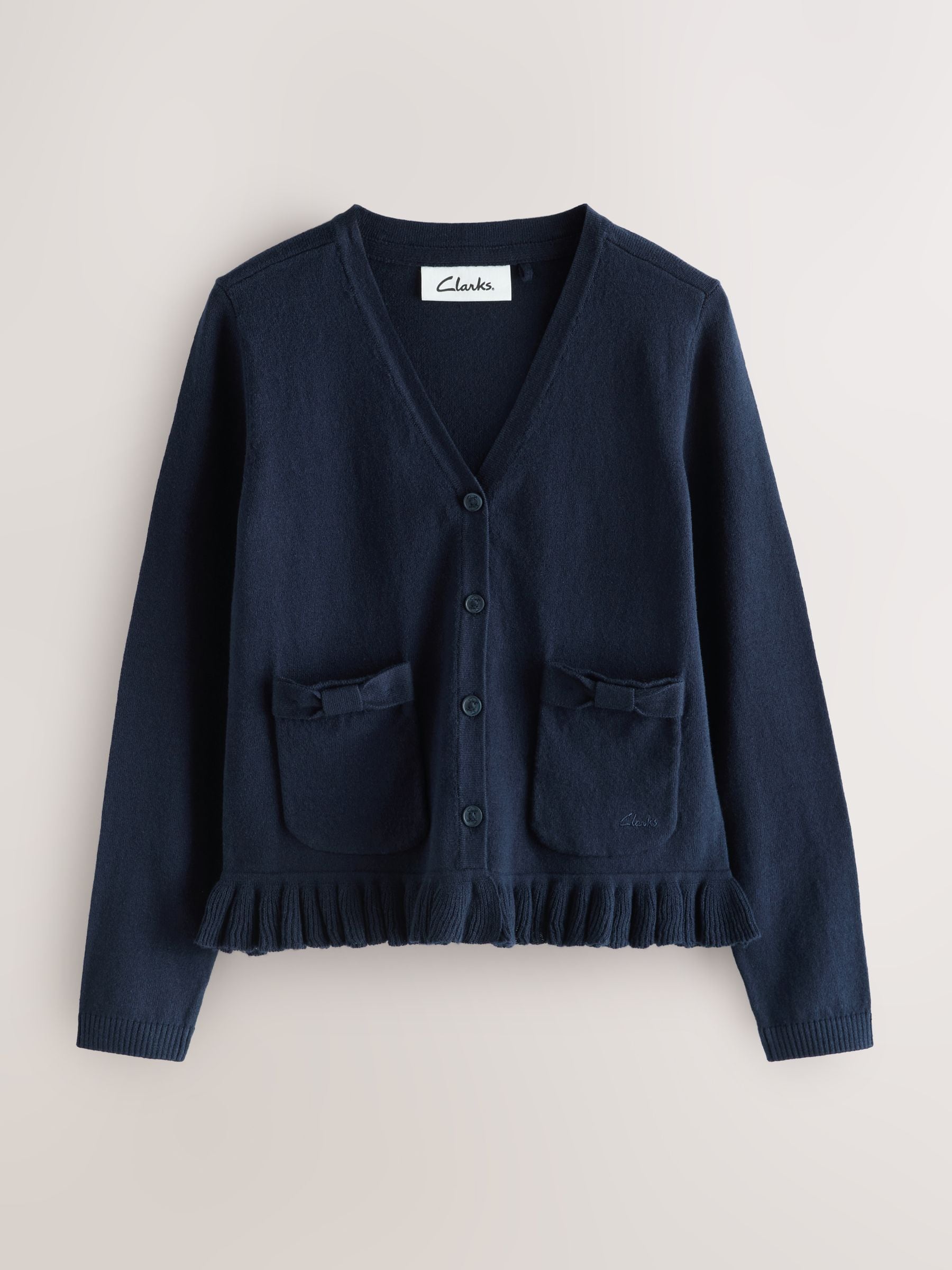 Dsiney Kidz - Clarks Navy Bow Knitted School Cardigans 3 Pack image 5