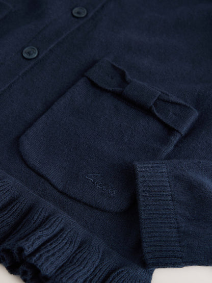 Dsiney Kidz - Clarks Navy Bow Knitted School Cardigans 3 Pack image 8