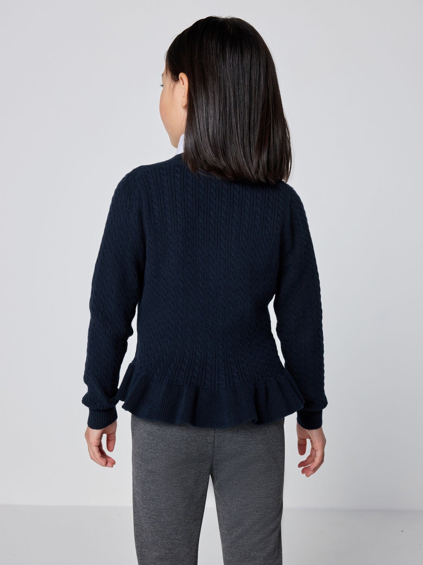 Dsiney Kidz - Clarks Navy Bow Front Knitted School Cardigan image 4
