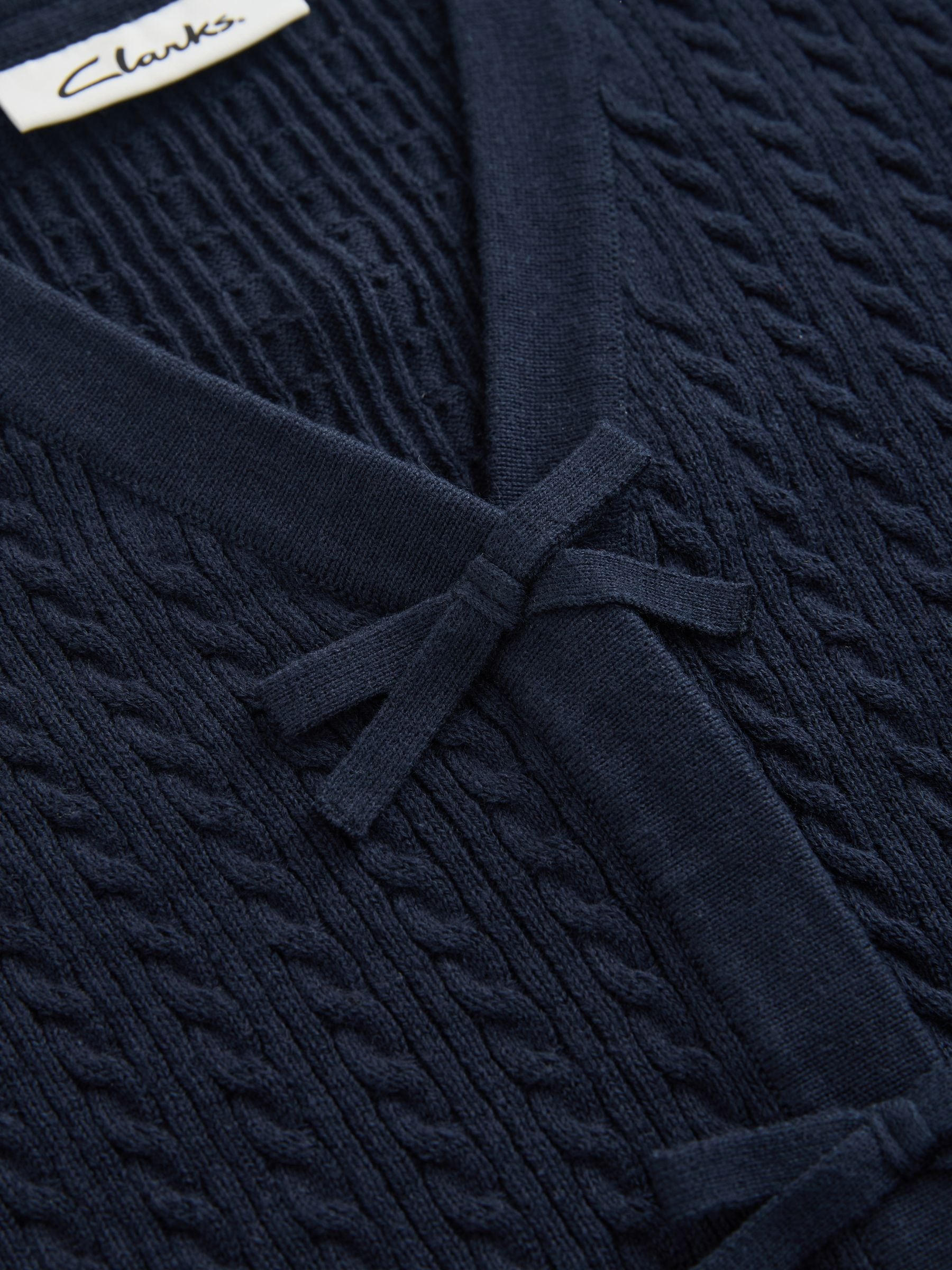 Dsiney Kidz - Clarks Navy Bow Front Knitted School Cardigan image 7