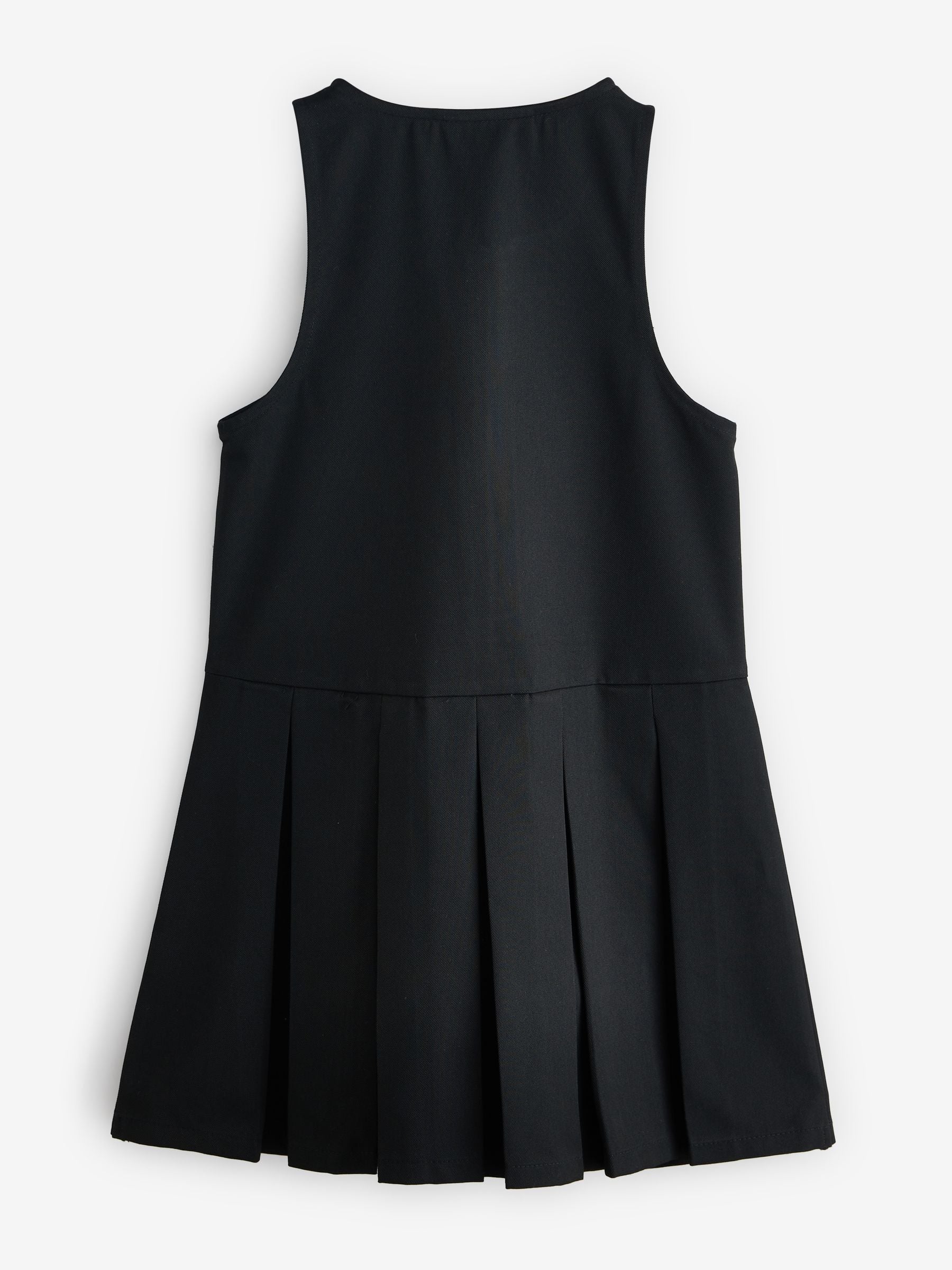 Clarks Black Girls Zip Front Pleated School Pinafores Dresses 2 Pack image 4