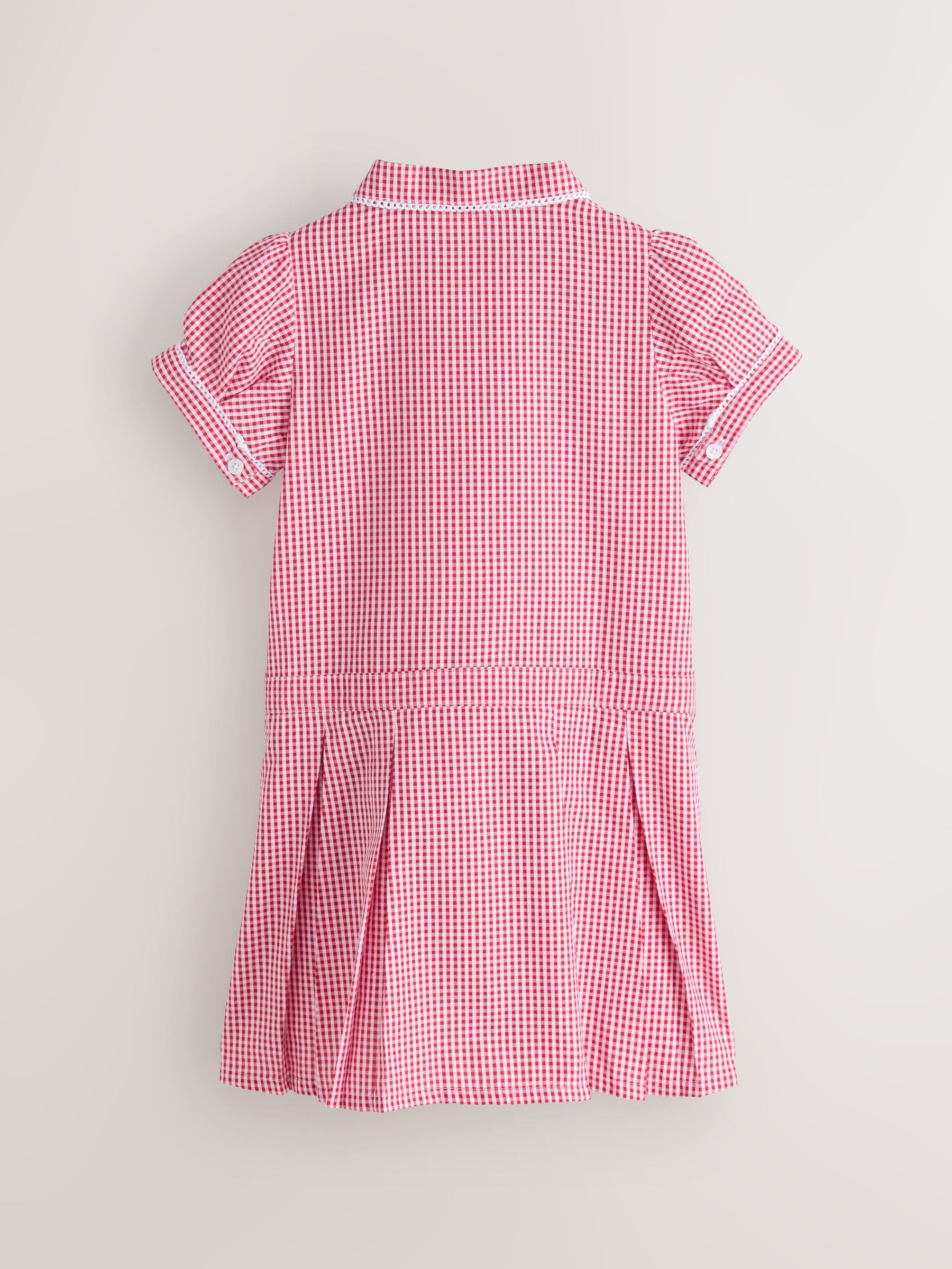Clarks Red Gingham Zip Front School Dresses 2 Pack image 3