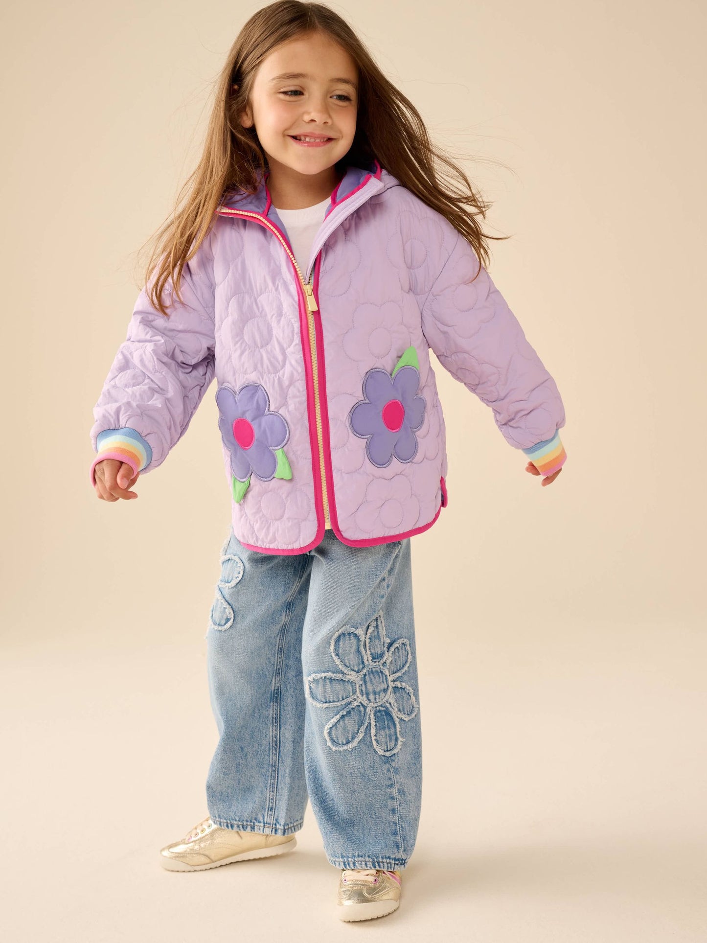Dsiney Kidz - Little Bird by Jools Oliver Lilac Purple Heart and Borg Jacket image 3