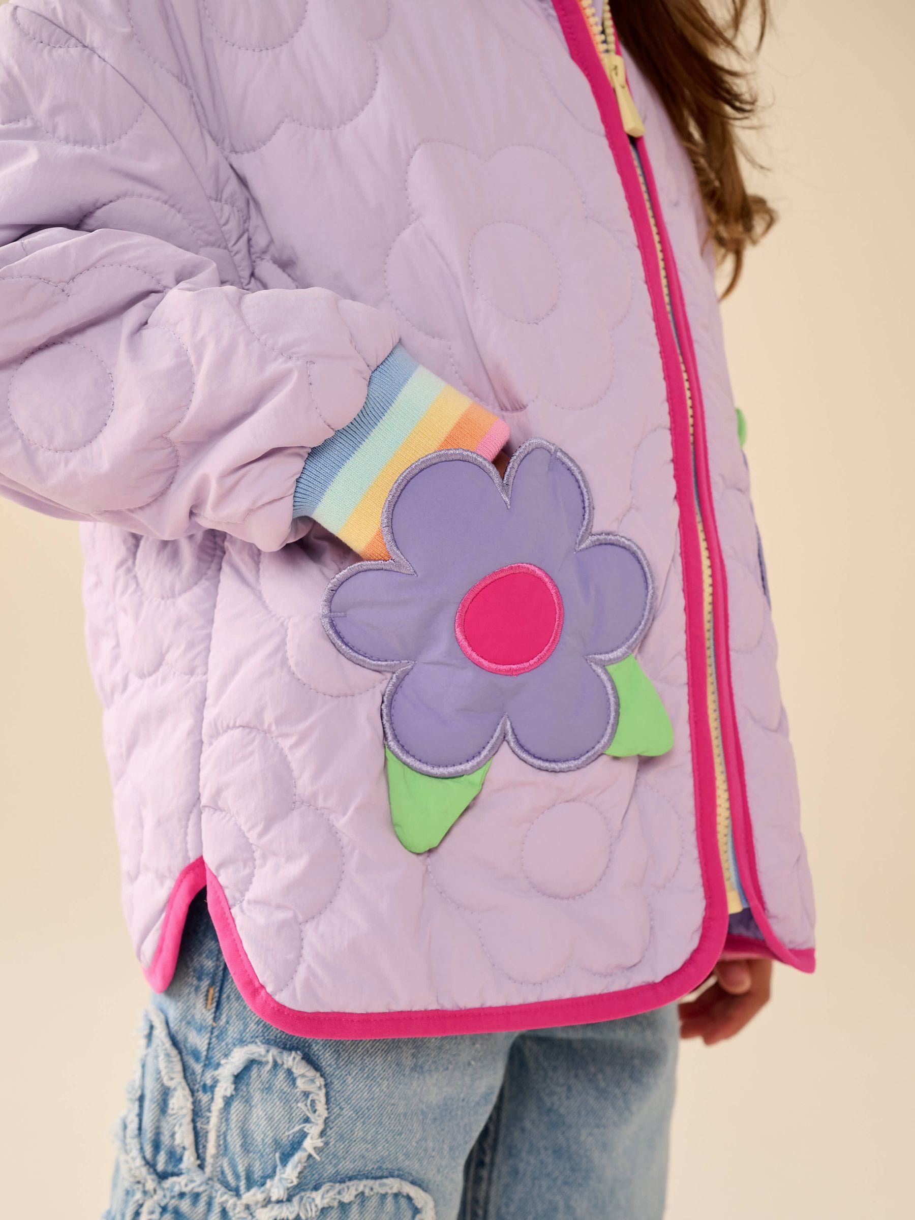 Dsiney Kidz - Little Bird by Jools Oliver Lilac Purple Heart and Borg Jacket image 5