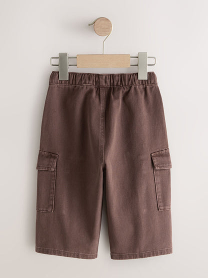 Brown Washed Wide Leg Cargo Trousers (3mths-7yrs) image 2