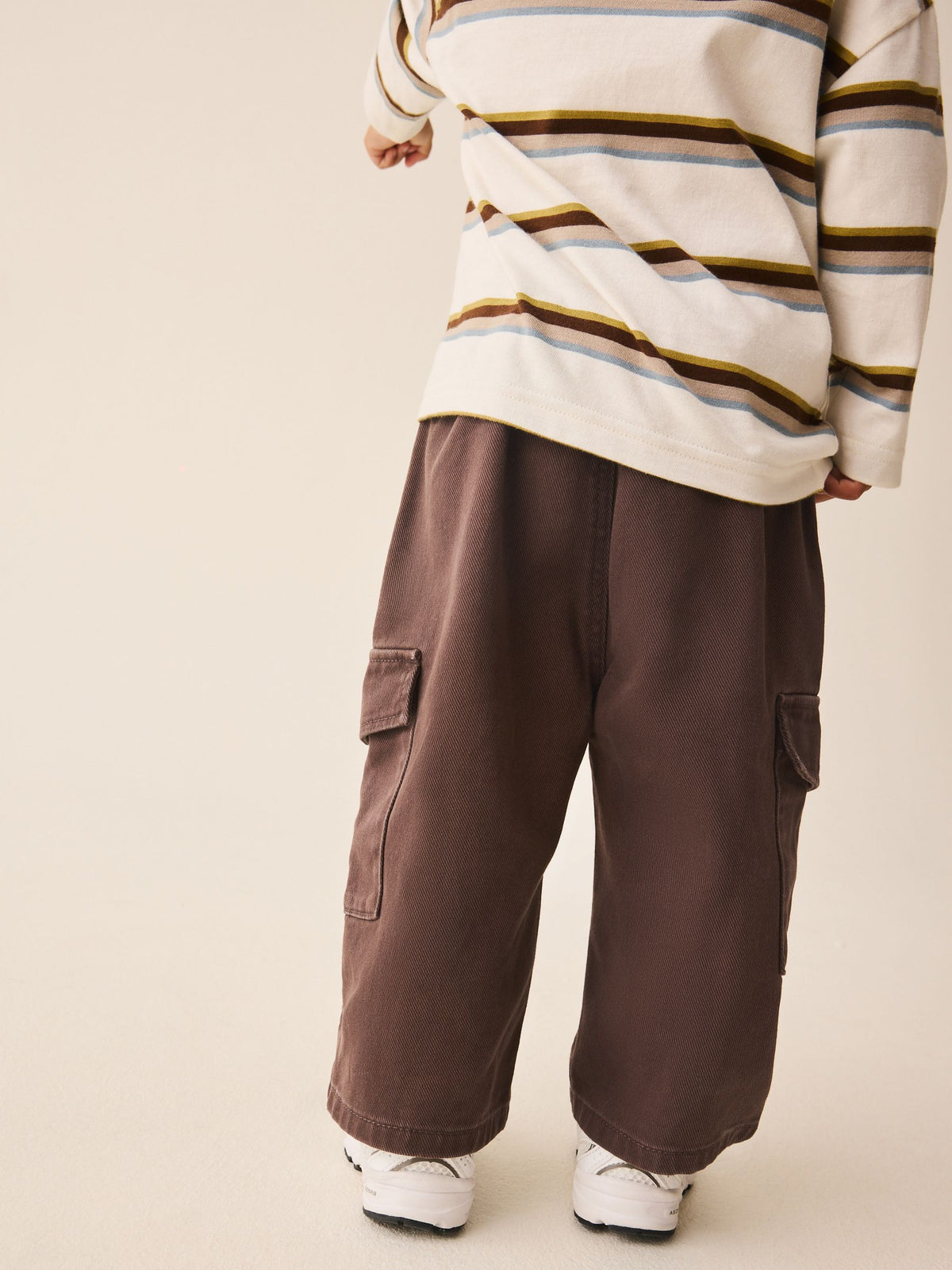 Dsiney Kidz - Brown Washed Wide Leg Cargo Trousers (3mths-7yrs) image 3