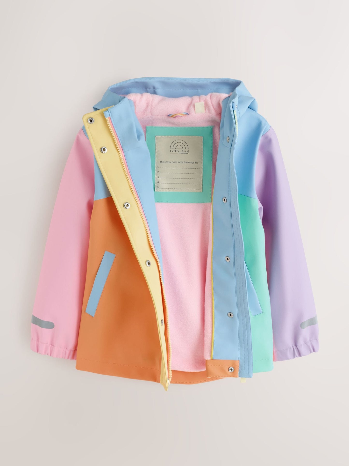 Dsiney Kidz - Little Bird by Jools Oliver Rainbow Colourblock Waterproof Jacket image 2