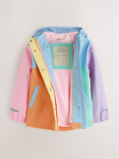 Dsiney Kidz - Little Bird by Jools Oliver Rainbow Colourblock Waterproof Jacket image 2