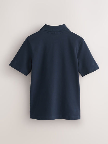 Dsiney Kidz - Clarks Navy Short Sleeve School Polo Shirts 3 Pack image 3
