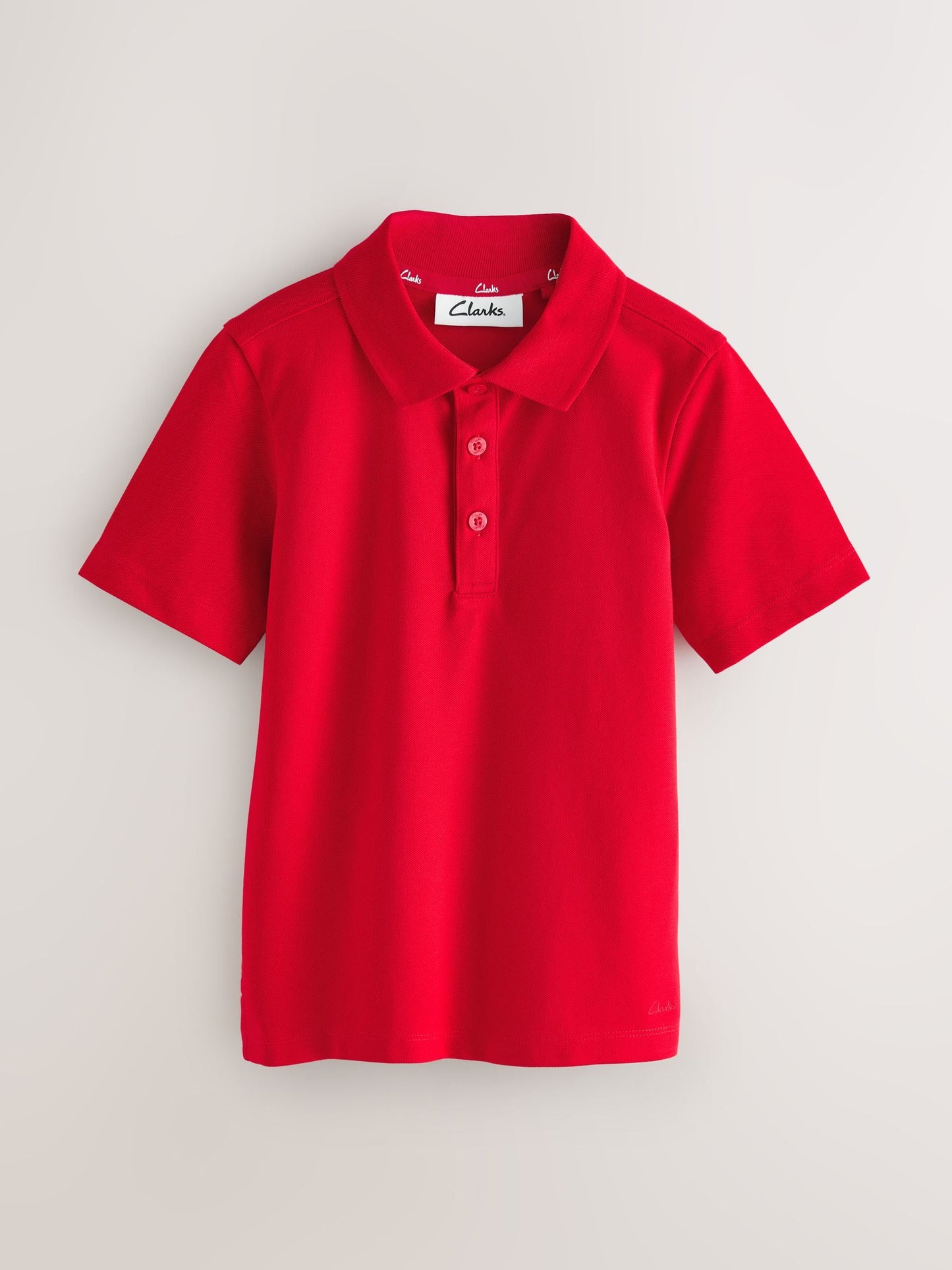 Dsiney Kidz - Clarks Red Short Sleeve School Polo Shirts 3 Pack image 2