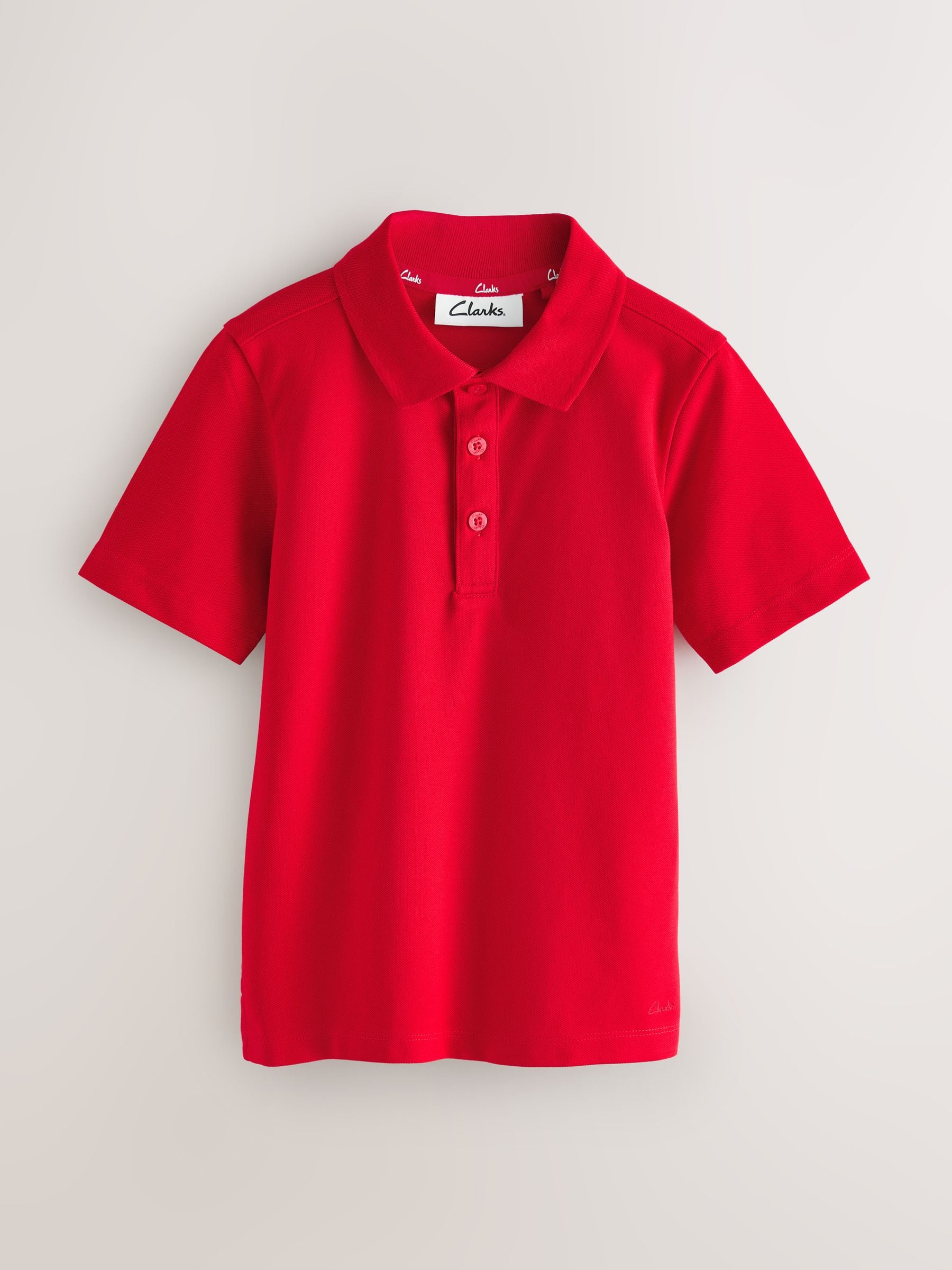 Dsiney Kidz - Clarks Red Short Sleeve School Polo Shirts 3 Pack image 2