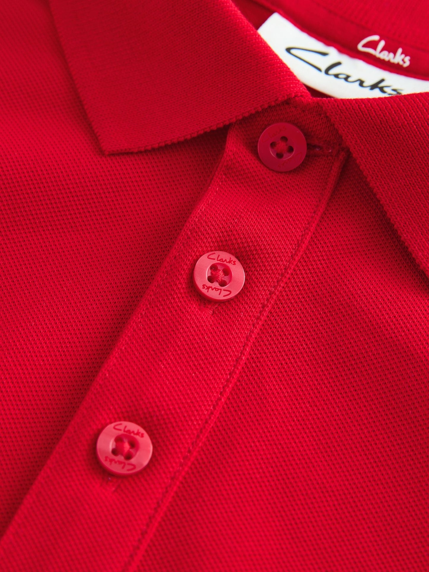 Dsiney Kidz - Clarks Red Short Sleeve School Polo Shirts 3 Pack image 5