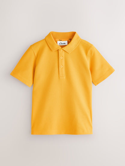 Dsiney Kidz - Clarks Yellow Short Sleeve School Polo Shirts 3 Pack image 2