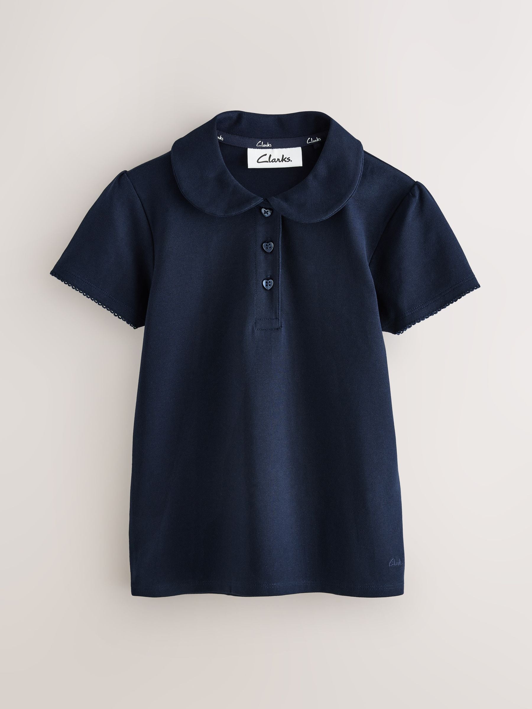 Dsiney Kidz - Clarks Navy Short Sleeve School Polo Shirts 3 Pack image 2