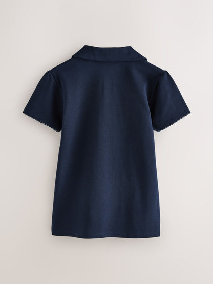 Dsiney Kidz - Clarks Navy Short Sleeve School Polo Shirts 3 Pack image 3