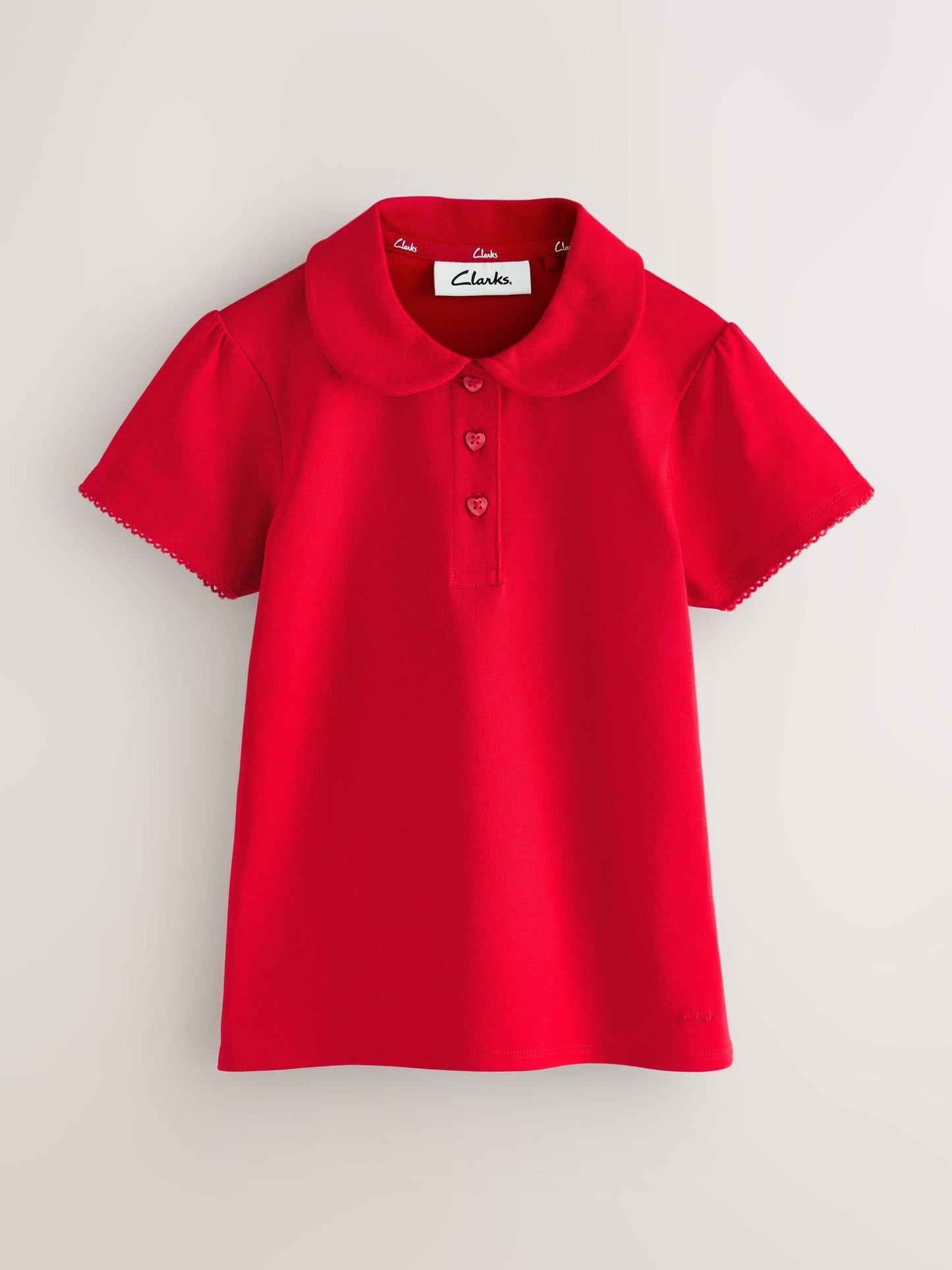 Dsiney Kidz - Clarks Red Short Sleeve School Polo Shirts 3 Pack image 2