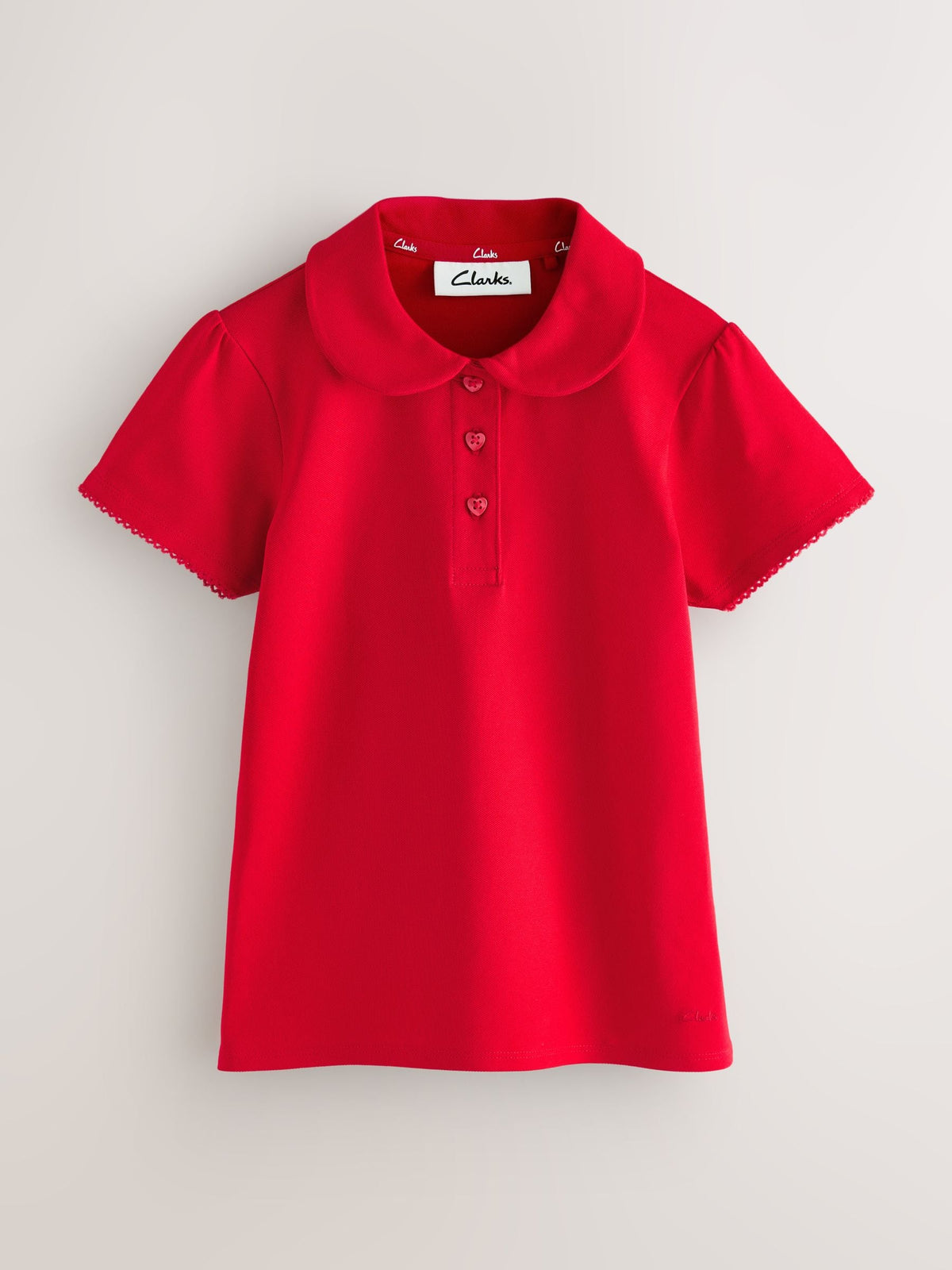 Dsiney Kidz - Clarks Red Short Sleeve School Polo Shirts 3 Pack image 2