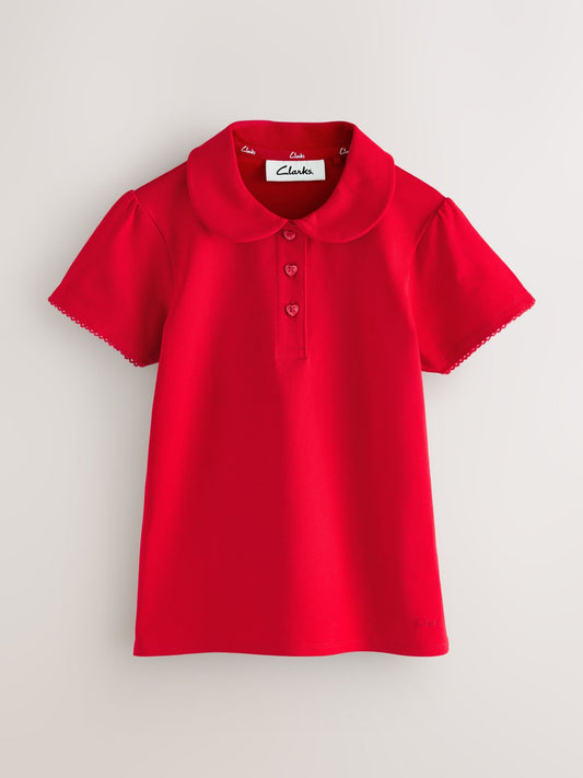 Dsiney Kidz - Clarks Red Short Sleeve School Polo Shirts 3 Pack image 2