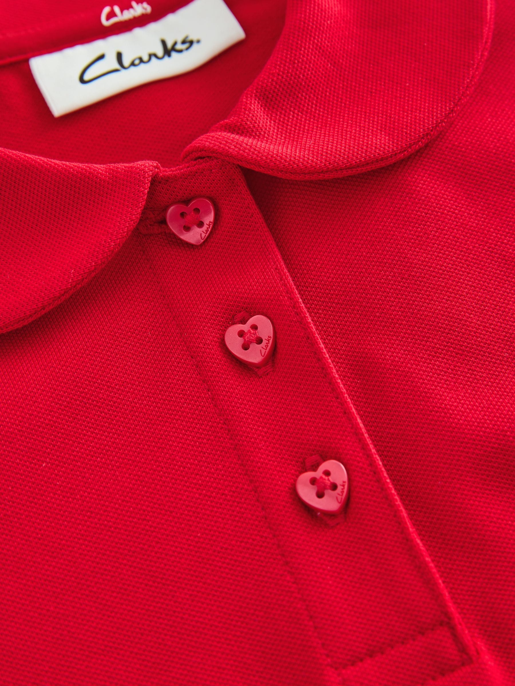 Dsiney Kidz - Clarks Red Short Sleeve School Polo Shirts 3 Pack image 5
