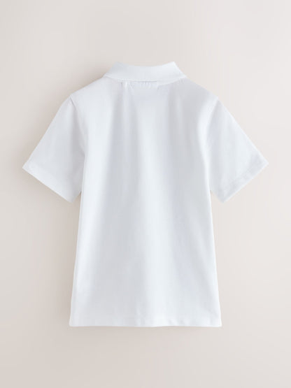 Dsiney Kidz - Clarks White Short Sleeve School Polo Shirts 3 Pack image 3