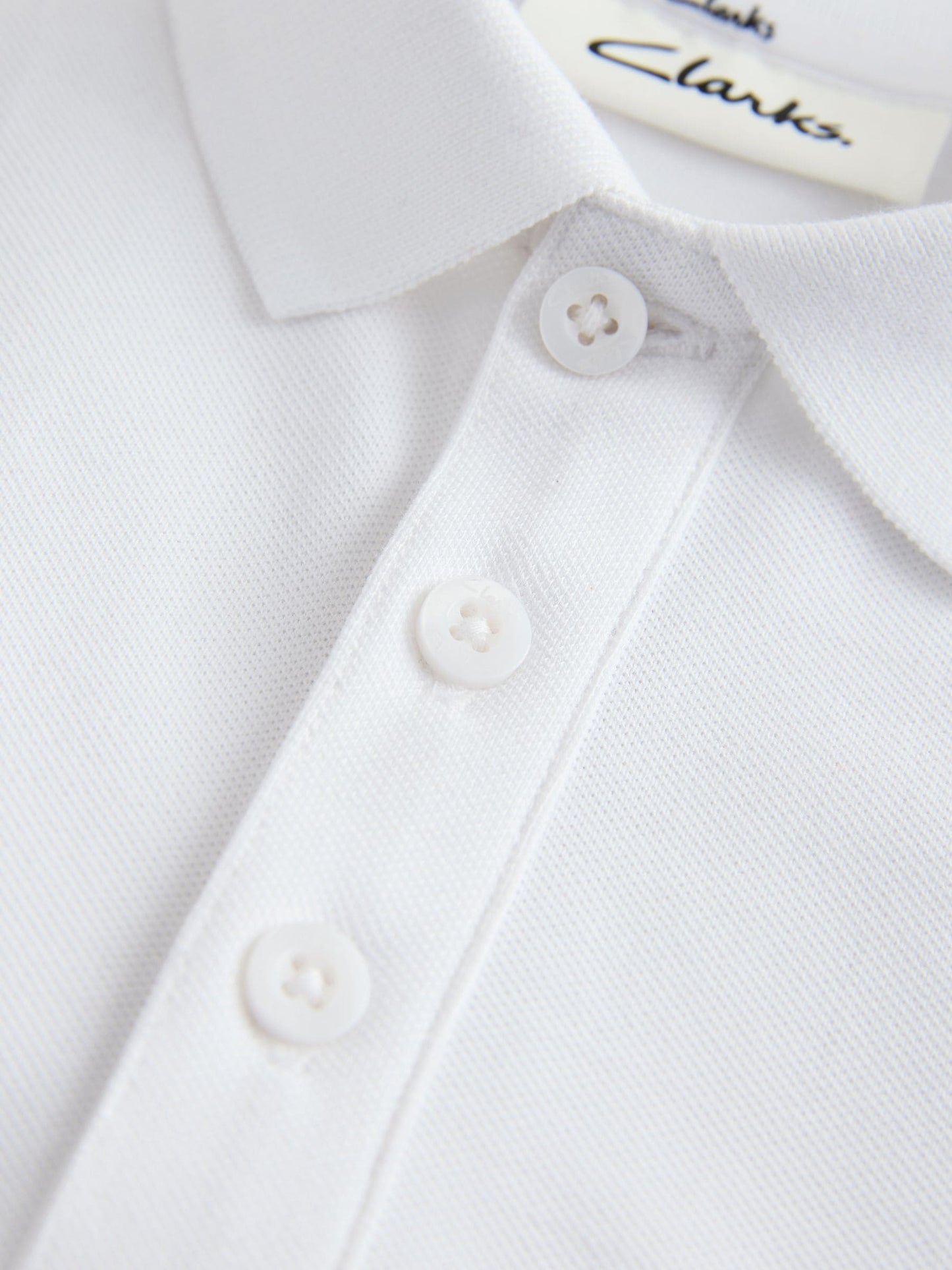 Dsiney Kidz - Clarks White Short Sleeve School Polo Shirts 3 Pack image 5