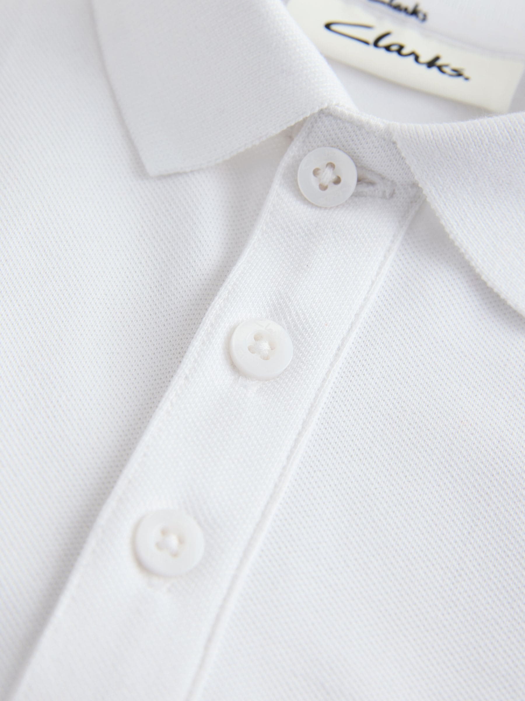 Dsiney Kidz - Clarks White Short Sleeve School Polo Shirts 3 Pack image 5