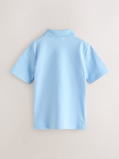 Dsiney Kidz - Clarks Blue Short Sleeve School Polo Shirts 3 Pack image 3