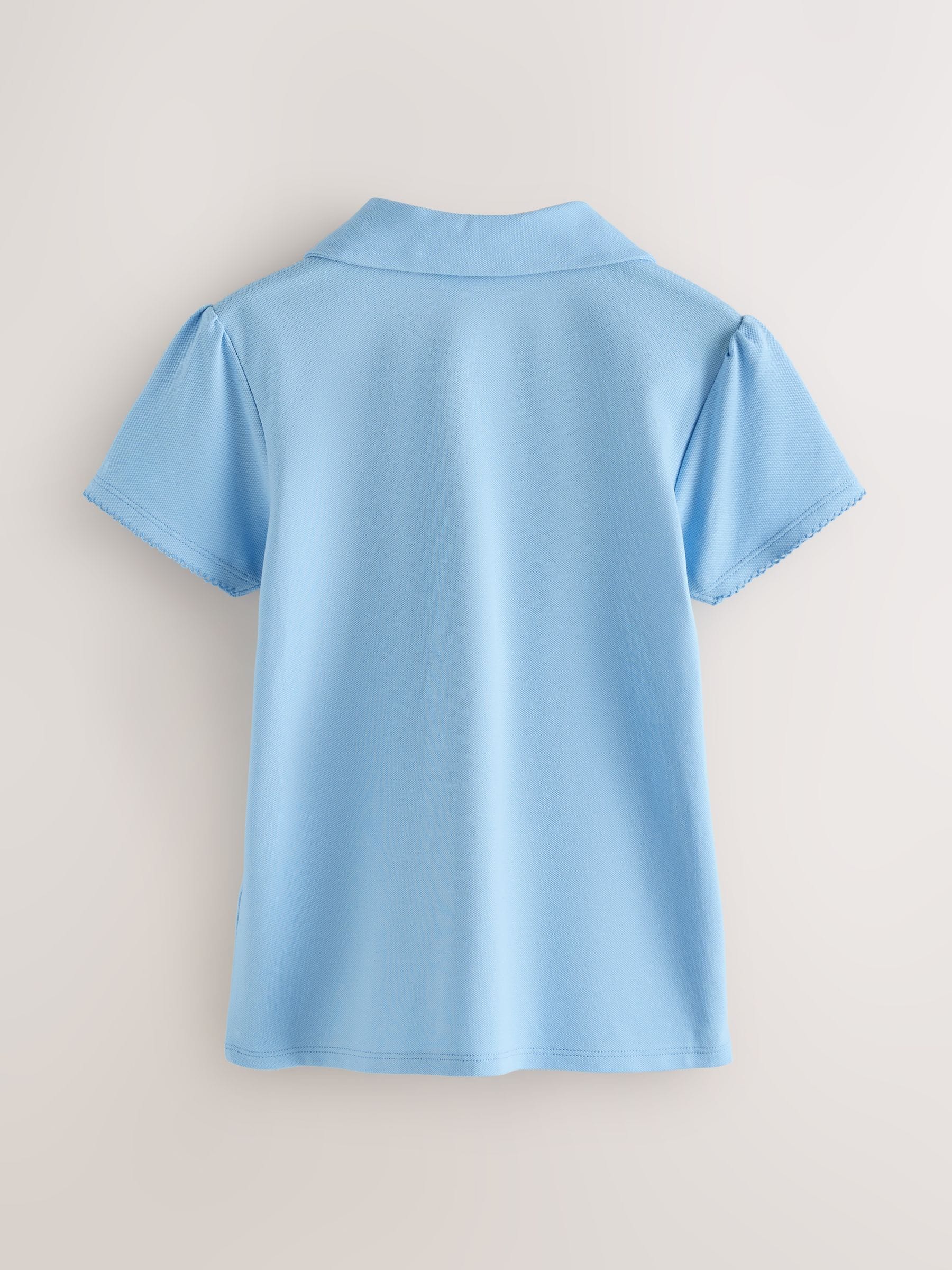 Dsiney Kidz - Clarks Blue Short Sleeve School Polo Shirts 3 Pack image 3