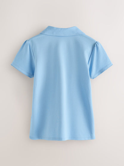 Dsiney Kidz - Clarks Blue Short Sleeve School Polo Shirts 3 Pack image 3