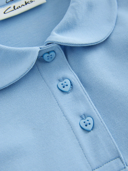 Dsiney Kidz - Clarks Blue Short Sleeve School Polo Shirts 3 Pack image 5