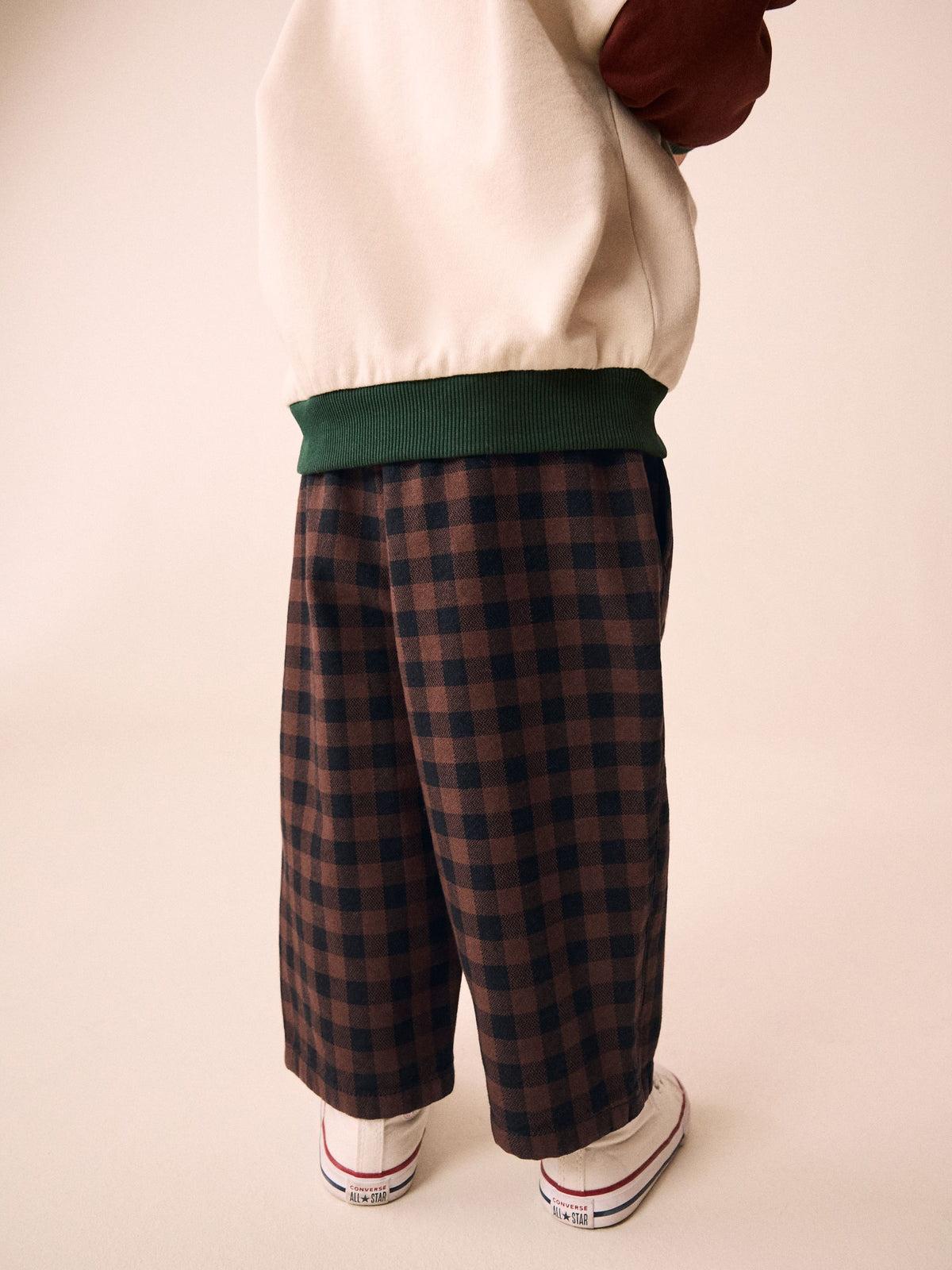 Brown Gingham Regular Fit Pull On Barrel Trousers (3mths-7yrs) - image 3