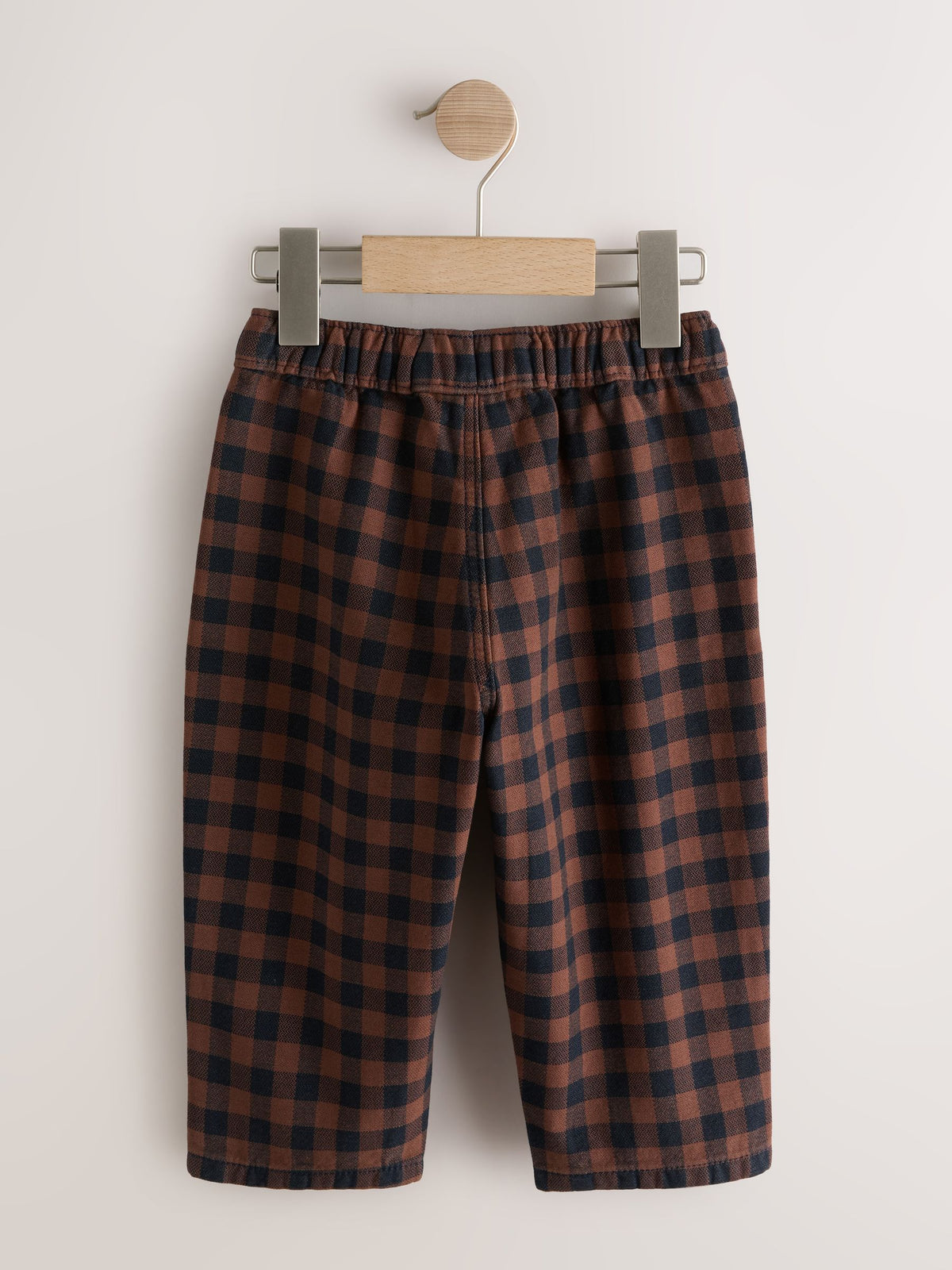 Brown Gingham Regular Fit Pull On Barrel Trousers (3mths-7yrs) - image 6