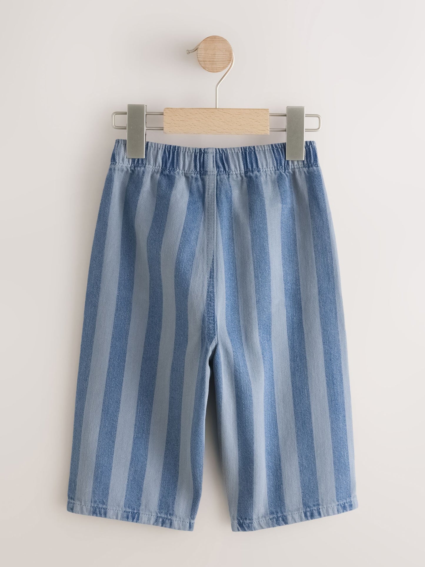 Blue Stripe Pull On Wide Trousers (3mths-7yrs) image 6