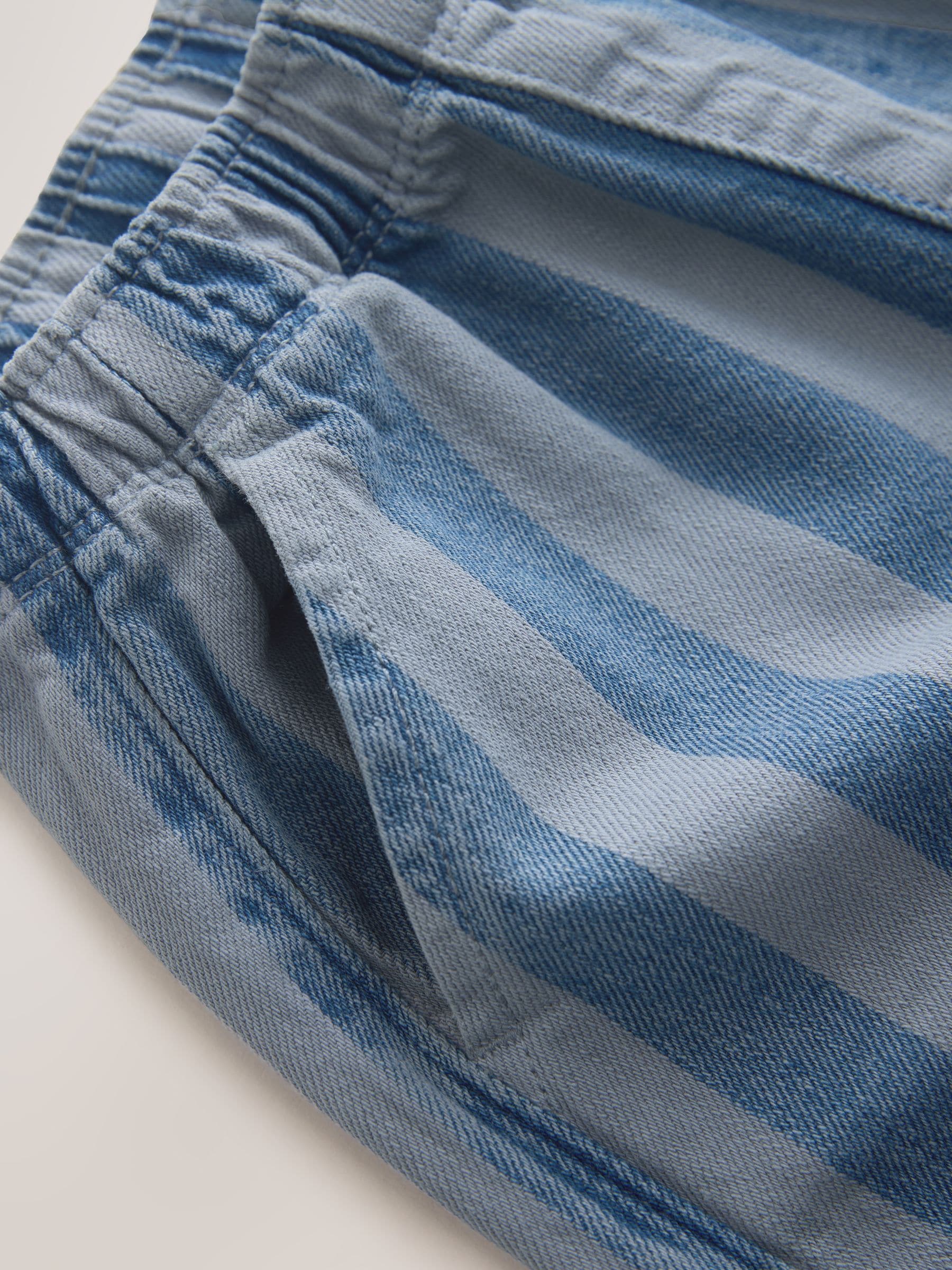 Blue Stripe Pull On Wide Trousers (3mths-7yrs) image 8