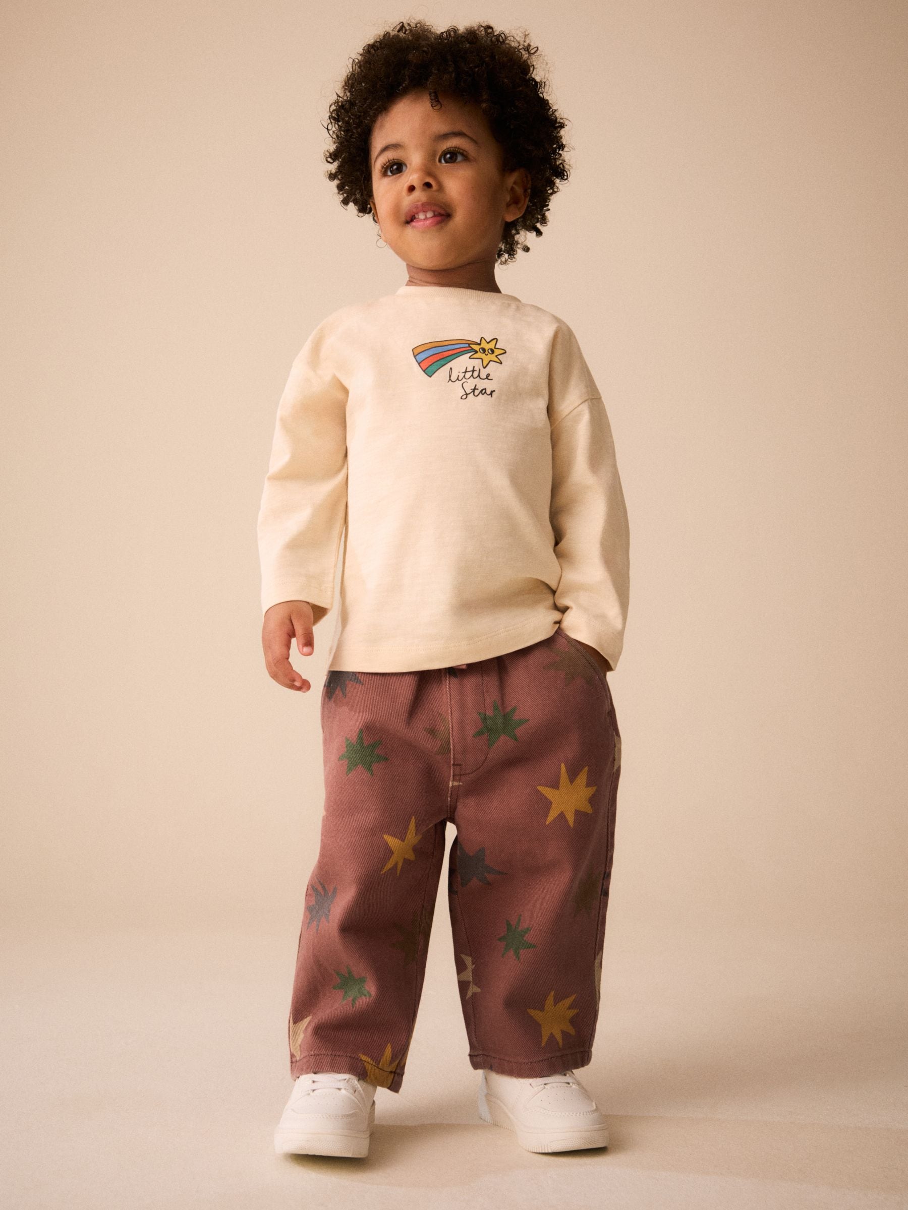 Multi Red Pull On Wide Trousers (3mths-7yrs) image 2