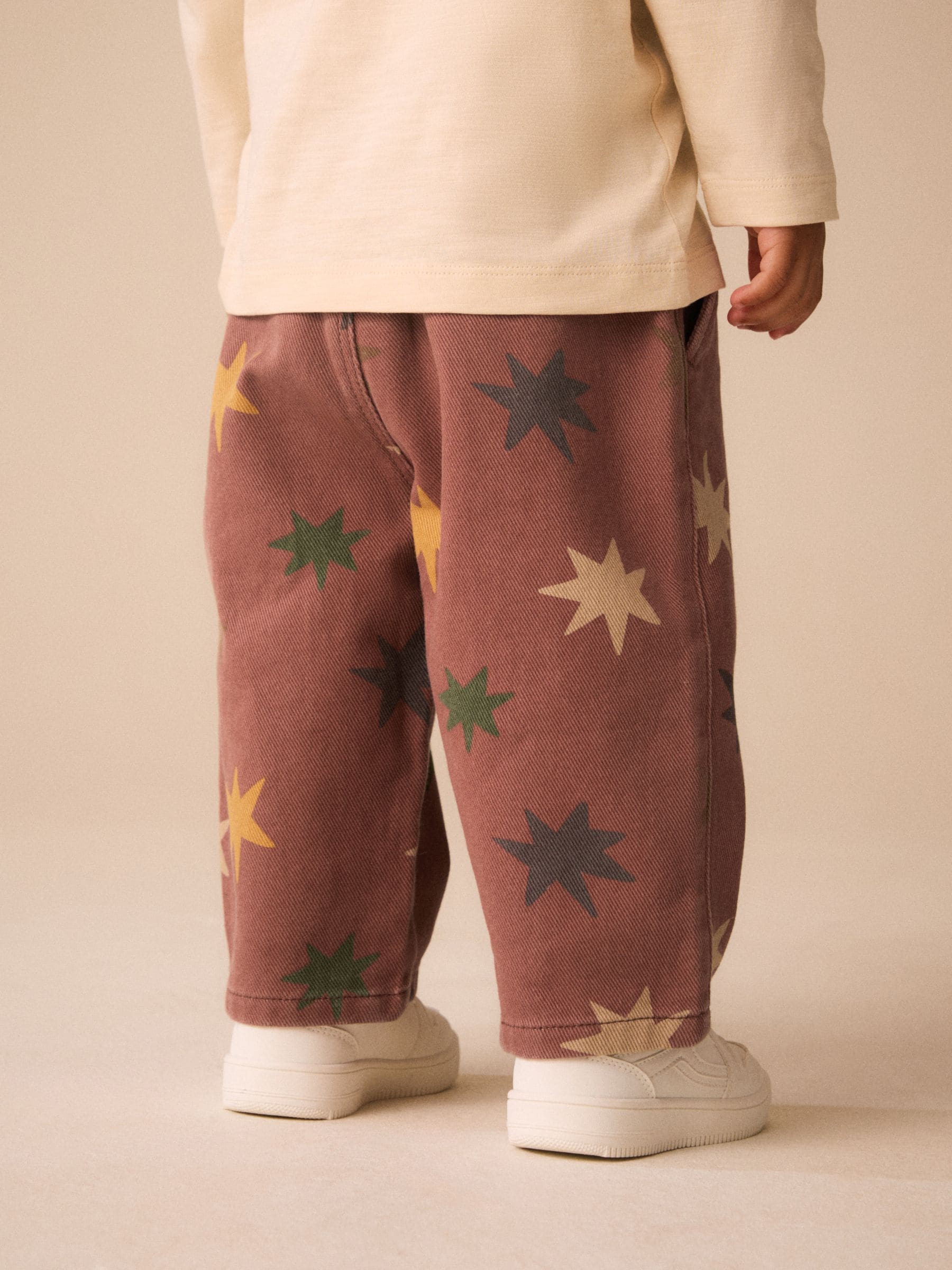 Multi Red Pull On Wide Trousers (3mths-7yrs) image 3
