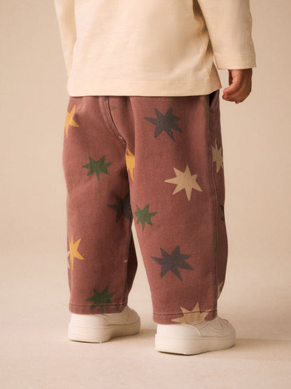 Multi Red Pull On Wide Trousers (3mths-7yrs) image 3
