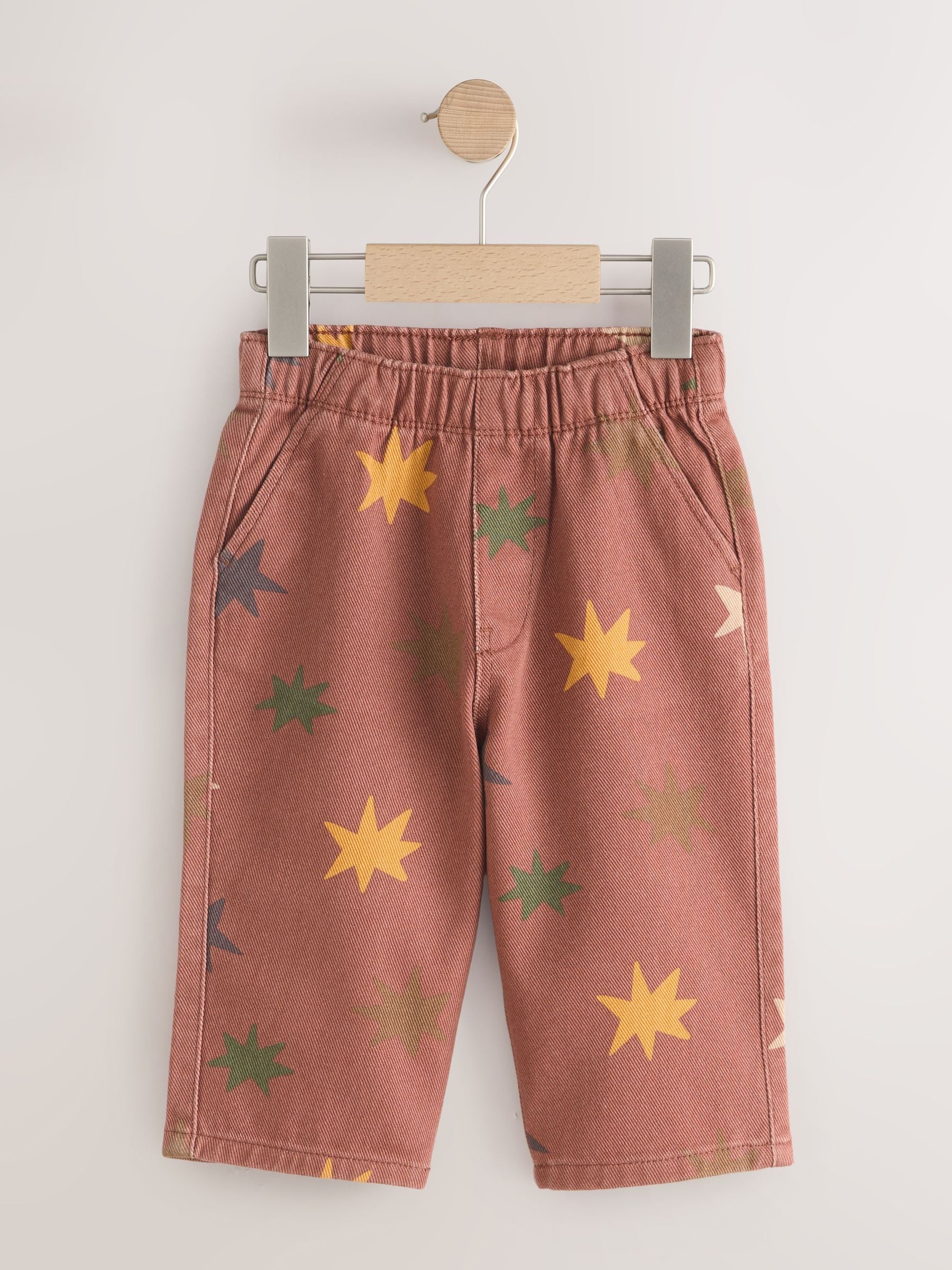 Multi Red Pull On Wide Trousers (3mths-7yrs) image 4
