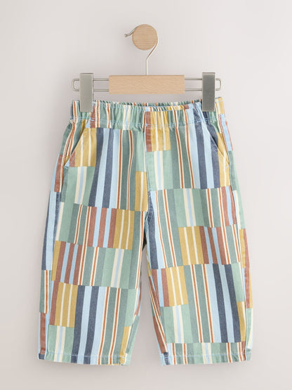 Multi Hotchpotch Stripe Pull On Wide Trousers (3mths-7yrs) image 5