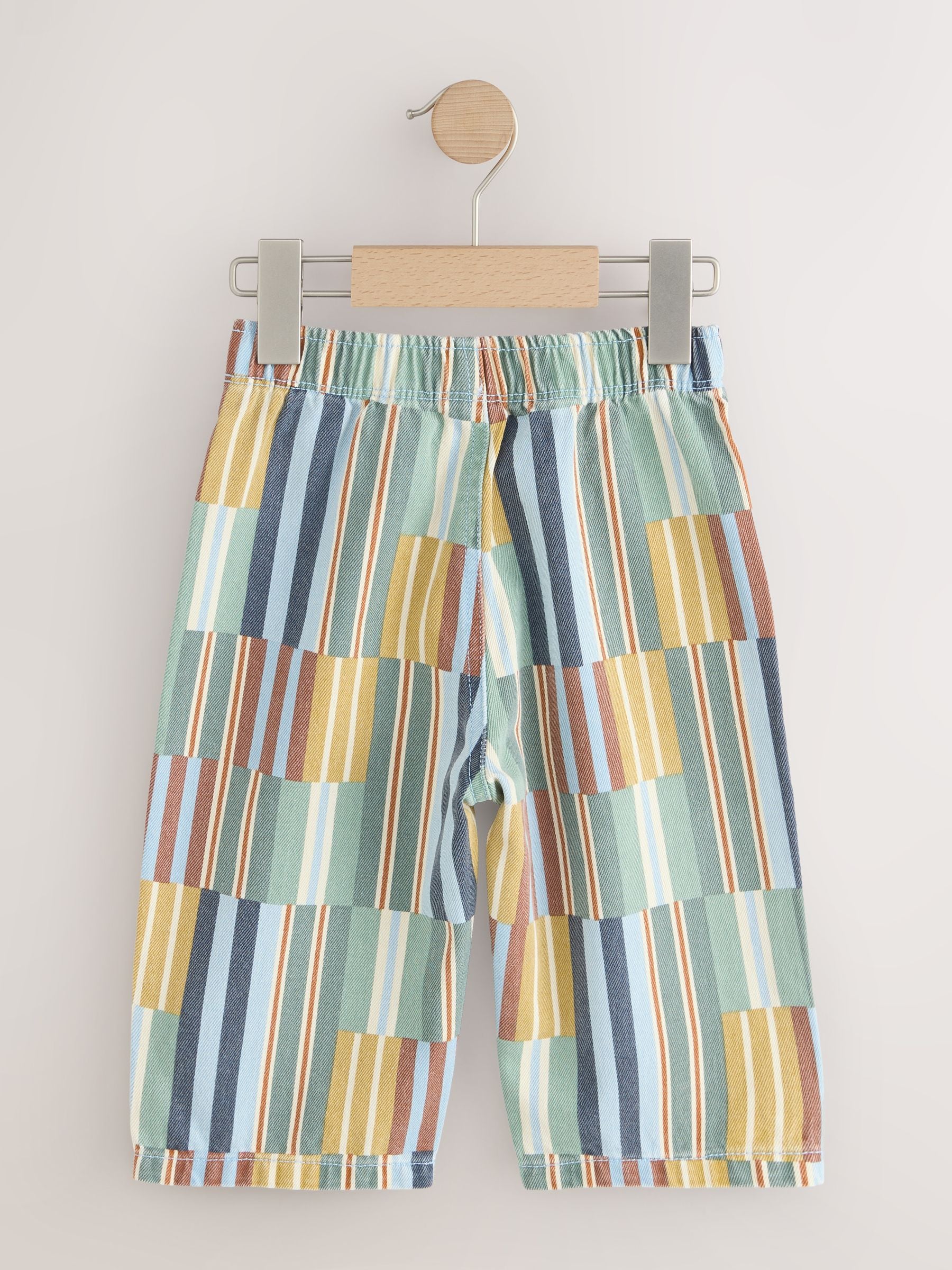 Multi Hotchpotch Stripe Pull On Wide Trousers (3mths-7yrs) image 6