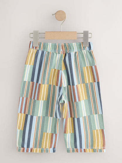 Multi Hotchpotch Stripe Pull On Wide Trousers (3mths-7yrs) image 6