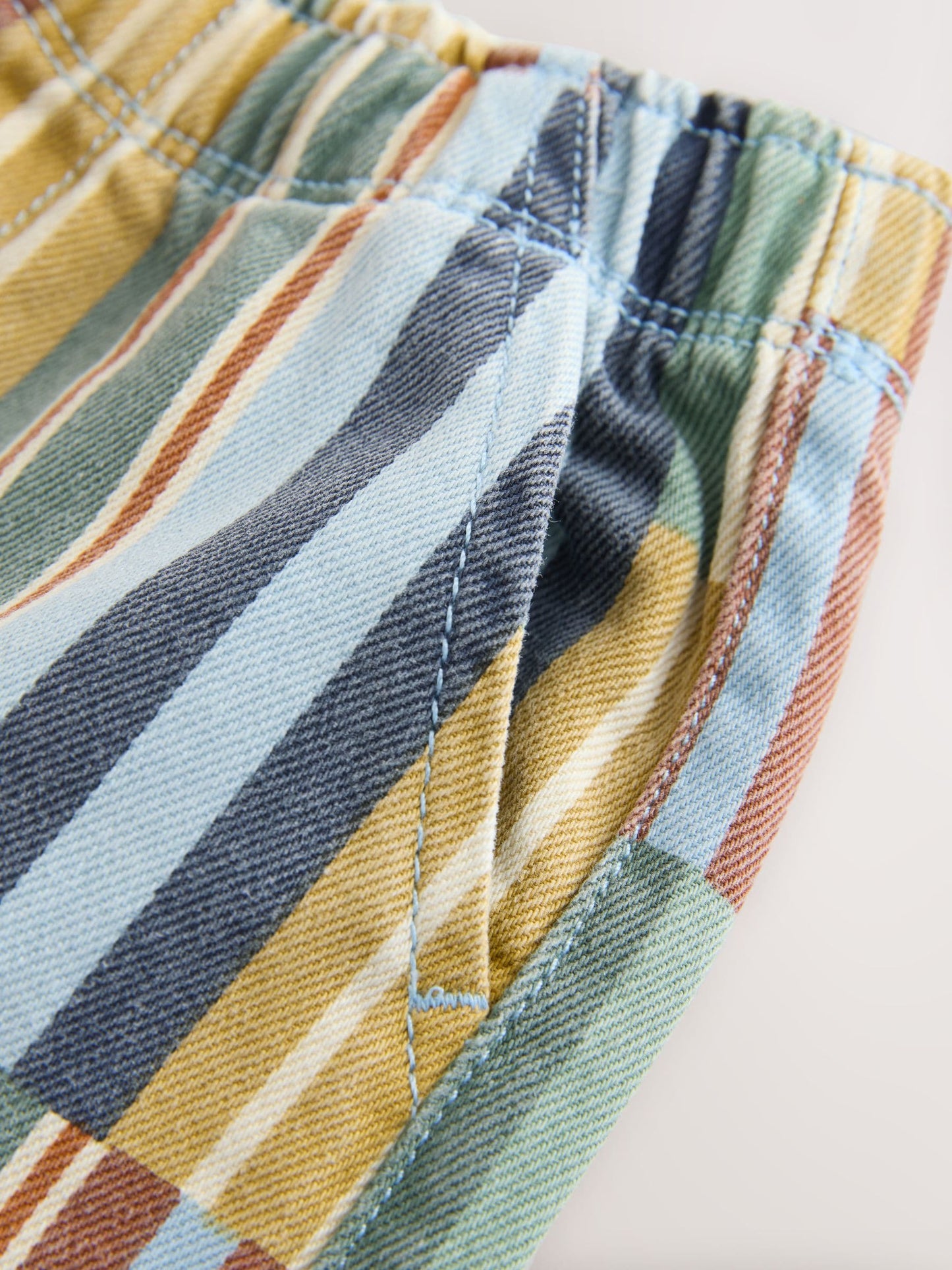 Multi Hotchpotch Stripe Pull On Wide Trousers (3mths-7yrs) image 7