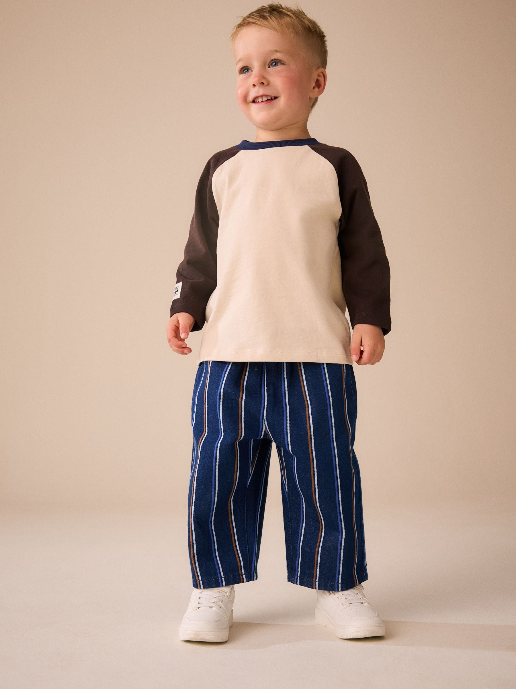 Multi Stripe Wide Fit Jeans (3mths-7yrs) image 2