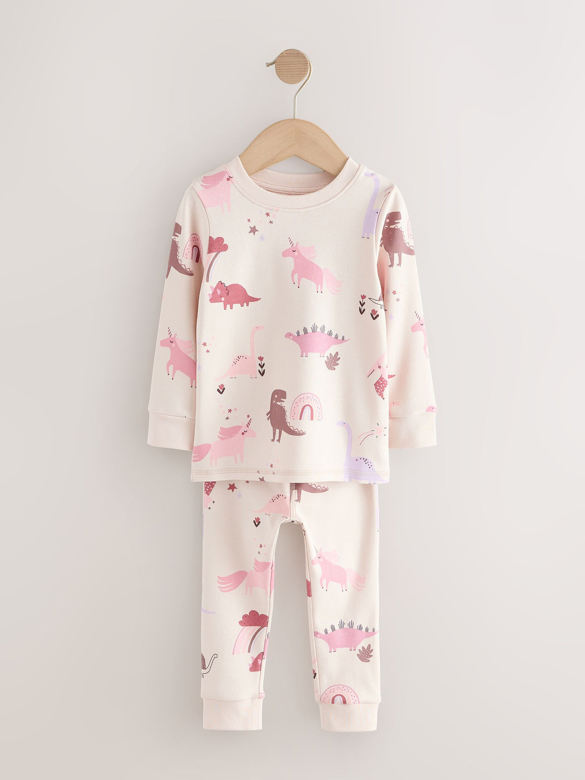Pink/Cream Snuggle Pyjamas 3 Pack (9mths-12yrs) - image 10