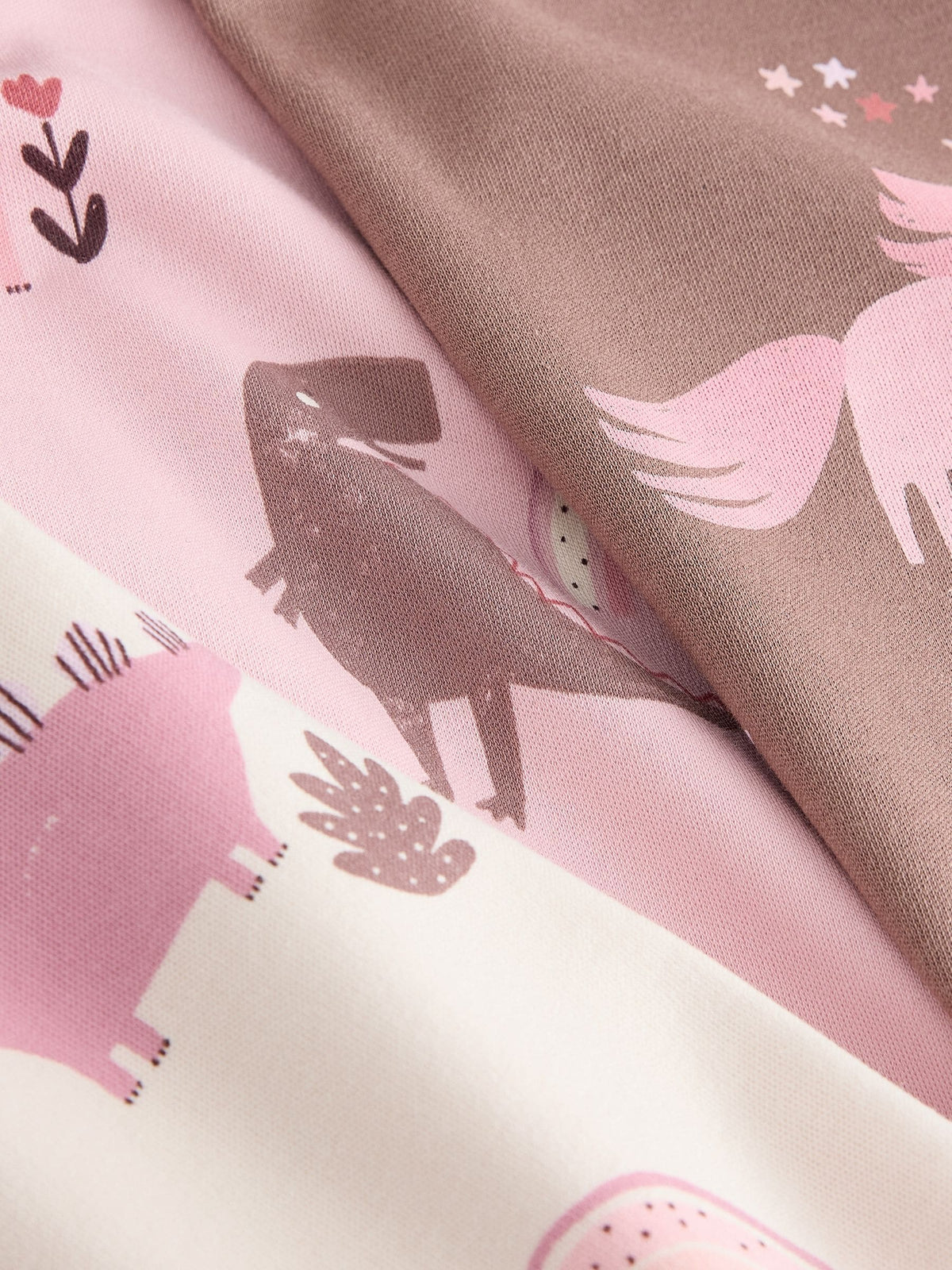 Pink/Cream Snuggle Pyjamas 3 Pack (9mths-12yrs) - image 13