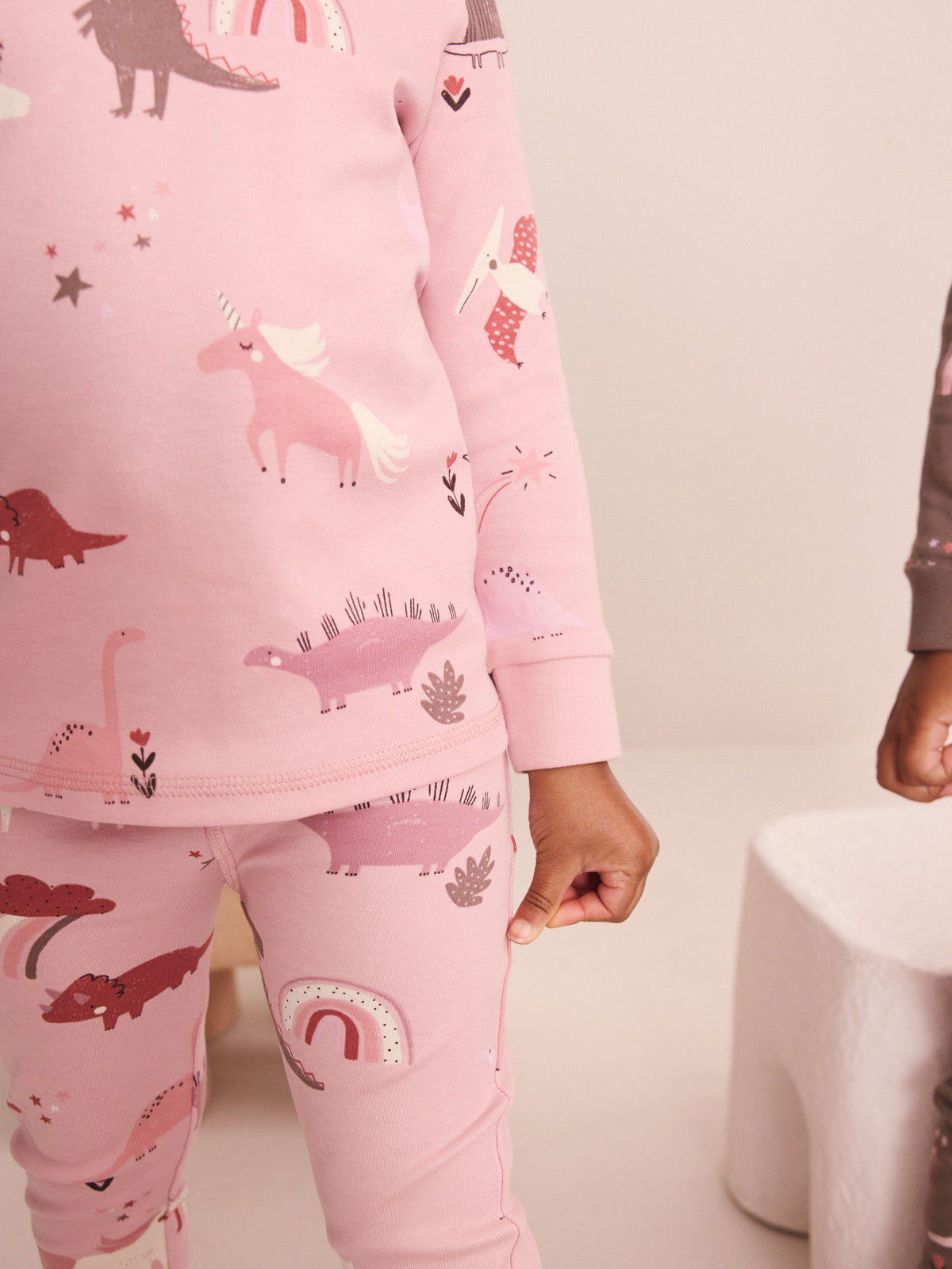 Pink/Cream Snuggle Pyjamas 3 Pack (9mths-12yrs) - image 5